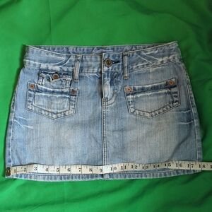 American Eagle Outfitters Blue Casual Pencil Mini Skirt